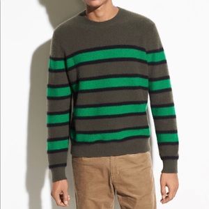 VINCE MEN’S BOILED CASHMERE STRIPED CREW